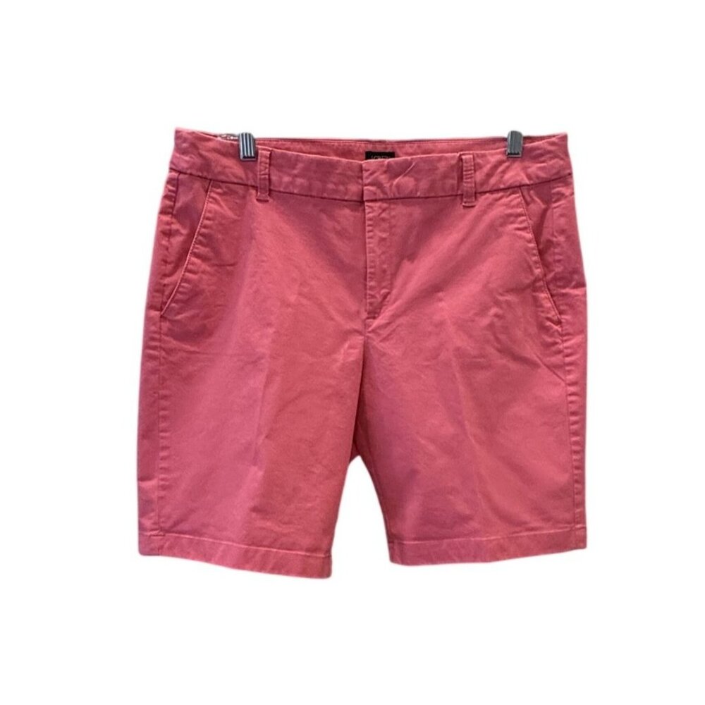 J.Crew Womens Reimagined Pink Chino Shorts Size 12 Cotton Blend Pockets Spring